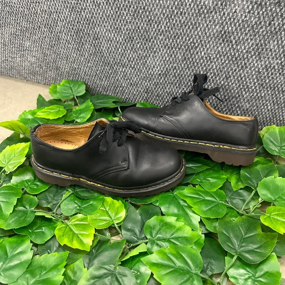 Dr. Martens 3 Eye Black Leather Shoes Made in England Size 4